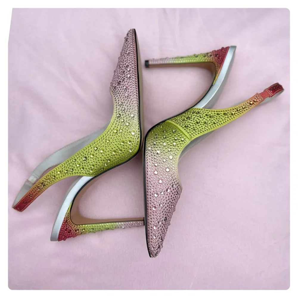 Karl Lagerfeld rhinestone heels - Picture 1 of 11
